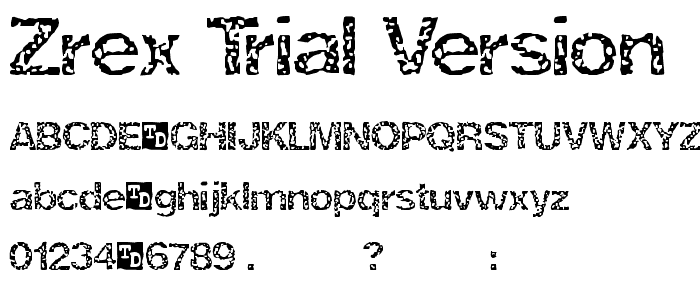 ZRex Trial Version font
